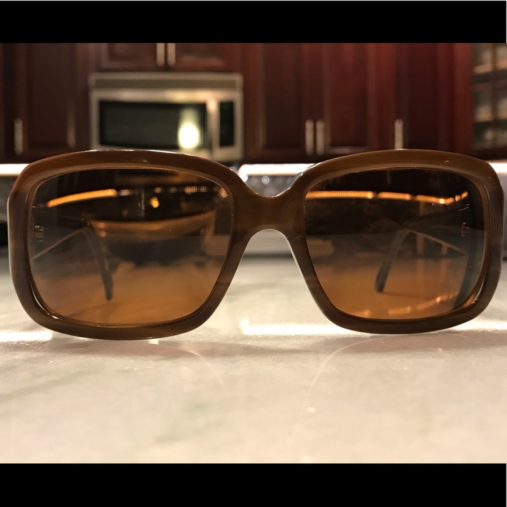 GUCCI BEAUTIFUL RARE SUNGLASSES, Brown/blue frames